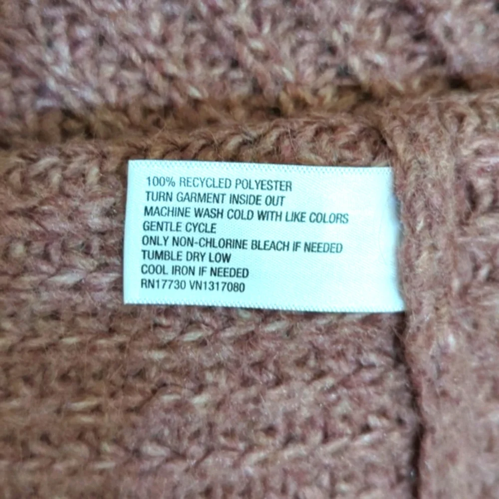 Wild Fable Chestnut Slouchy Ribbed Knit Open Front Hooded Cardigan Size XS